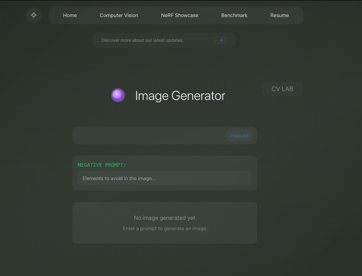 ML Vision Platform Interface